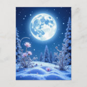 Winternacht, Postcrossing Briefkaart (Voorkant)