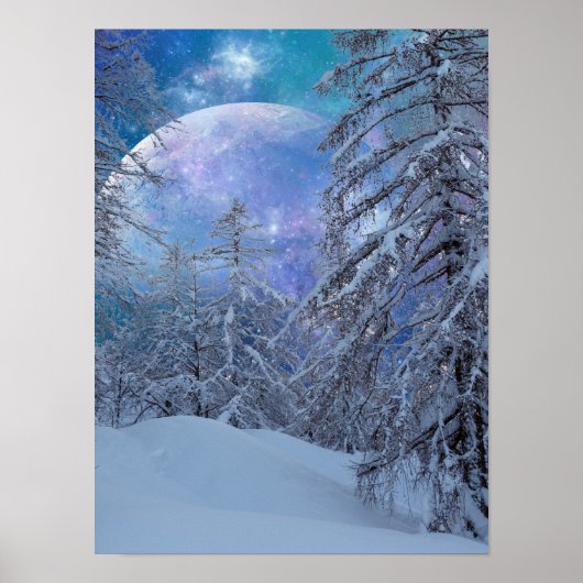 winternacht-Poster Poster (Voorkant)