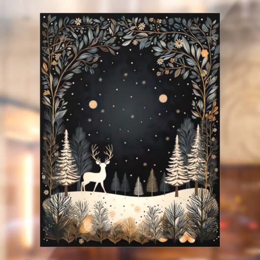 Winternacht Raamsticker (Vel 2)