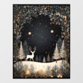 Winternacht Raamsticker (Vel)