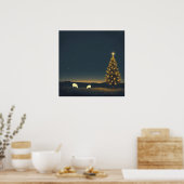 winternacht Waarde Poster Papier (Keuken)