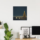 winternacht Waarde Poster Papier (Thuiskantoor)