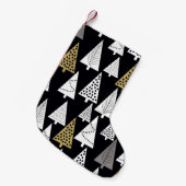 Winternachten: goud-zilveren bomen. kleine kerstsok (Voorkant (Hangend))