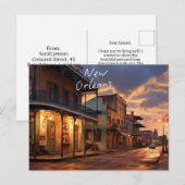 Winternachten in New Orleans Feestdagenkaart (Voorkant / Achterkant)