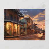 Winternachten in New Orleans Feestdagenkaart (Voorkant)