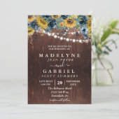 Winternajaar - Zonnebloem - bruiloft - Floral Rust Kaart (Staand voorkant)