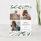 WinterNatuur | Groene goudolievloeistof voor Confe Feestdagen Kaart (Voorkant)