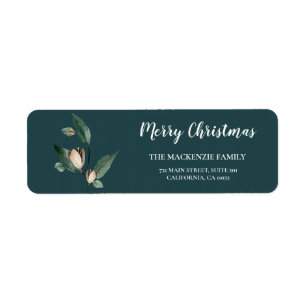 WinterNatuur   Ivory Magnolia Address Label