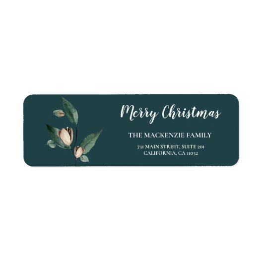 WinterNatuur | Ivory Magnolia Address Label (Voorkant)