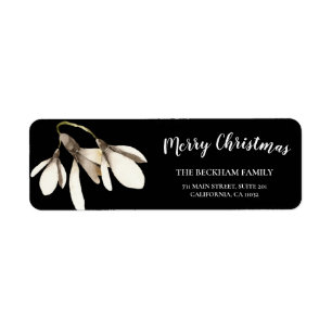 WinterNatuur   Ivory Tulip Return Address Label
