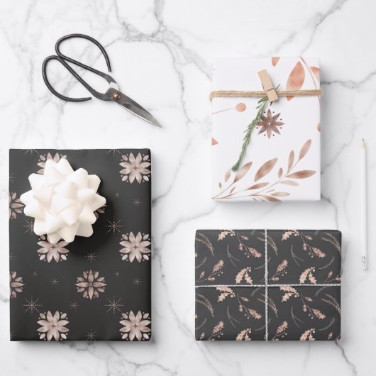 WinterNatuur Moderne Noordse Kerstmis Inpakpapier Vel (Voorkant)