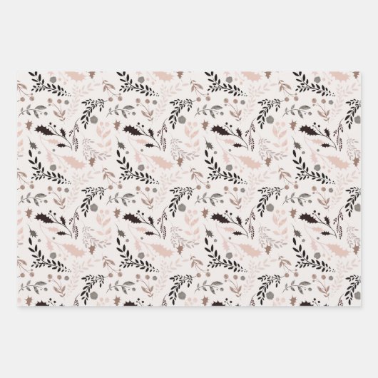 WinterNatuur Moderne Noordse Kerstmis Inpakpapier Vel (Voorkant 3)