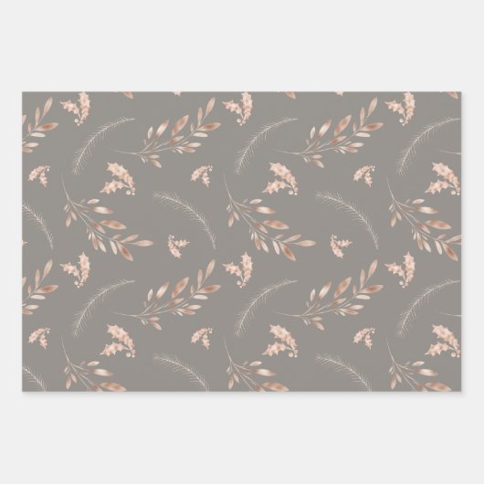 WinterNatuur Moderne Noordse Kerstmis Inpakpapier Vel (Voorkant 2)