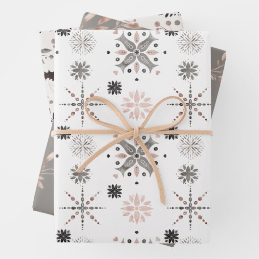 WinterNatuur Moderne Noordse Kerstmis Inpakpapier Vel (In situ)