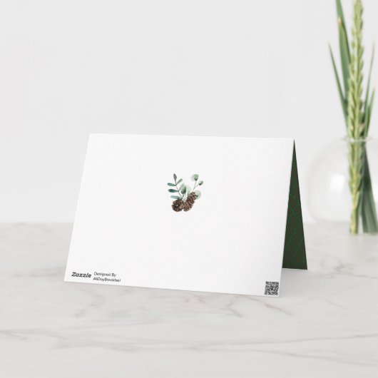 WinterNatuur | Pine Cone Three Photo Collage Feestdagen Kaart (Achterkant)