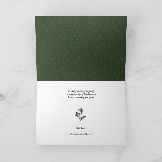 WinterNatuur | Pine Cone Three Photo Collage Feestdagen Kaart (Binnen)