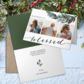 WinterNatuur | Pine Cone Three Photo Collage Feestdagen Kaart