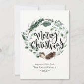 WinterNatuur | Waterverf met kerstmis Feestdagenkaart (Voorkant)