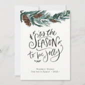 WinterNatuur | Waterverf Pijnkanaalsteen Feestdagenkaart (Voorkant)