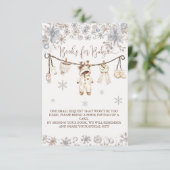Winterneutrale kleding Baby shower Boeken voor Bab Informatiekaartje (Staand voorkant)