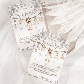 Winterneutrale kleding Baby shower Boeken voor Bab Informatiekaartje