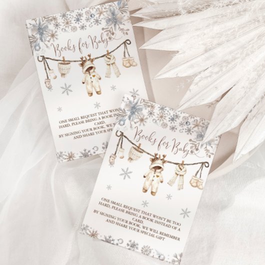 Winterneutrale kleding Baby shower Boeken voor Bab Informatiekaartje