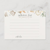 Winterneutrale voorspellingen Advies Baby shower Informatiekaartje (Achterkant)