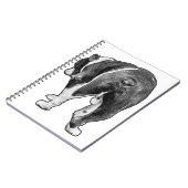 Winternoten met gestippelde Bulldog Muse Notitieboek (Linkerzijde)