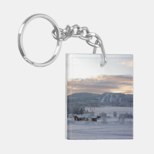 Winterochtend #1 sleutelhanger (Voorkant Links)