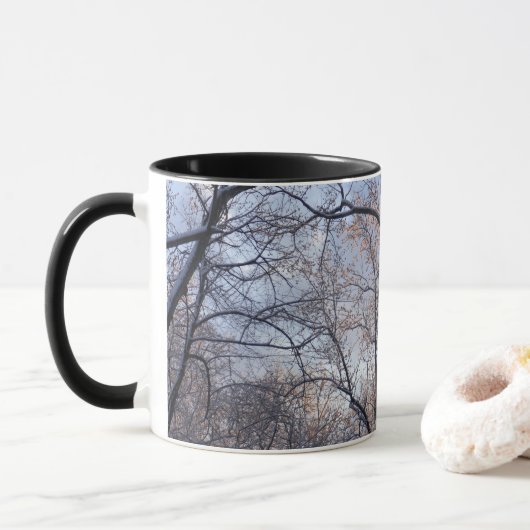 Winterochtend II Natuur Landschap Mok (Met donut)