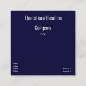 winterochtend op de berg Fuji Vierkante Visitekaartje (Achterkant)