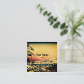 winterochtend op de berg Fuji Vierkante Visitekaartje (Staand voorkant)