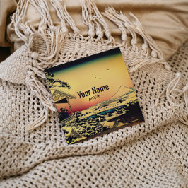 winterochtend op de berg Fuji Vierkante Visitekaartje