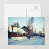 Winterochtend, Prienai, Litouwen Winter Briefkaart (Voorkant / Achterkant)