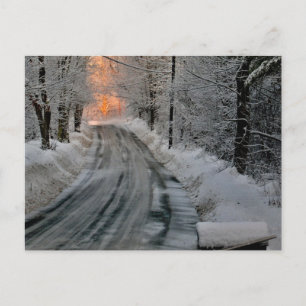 Winterochtend Zonneschijn Fotografie Briefkaart