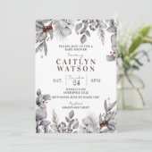 Winterolijven, Baby shower van Berries Kaart (Staand voorkant)