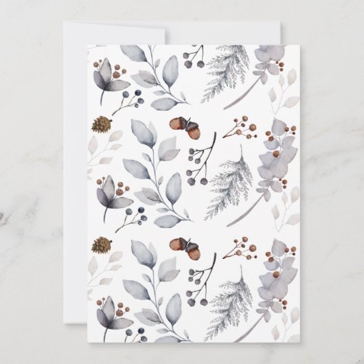 Winterolijven, Baby shower van Berries Kaart (Achterkant)