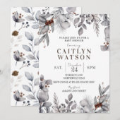 Winterolijven, Baby shower van Berries Kaart (Voorkant / Achterkant)