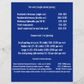 Winteronderhoud Sneeuwverwijdering Prijzenlijst Flyer (Achterkant)