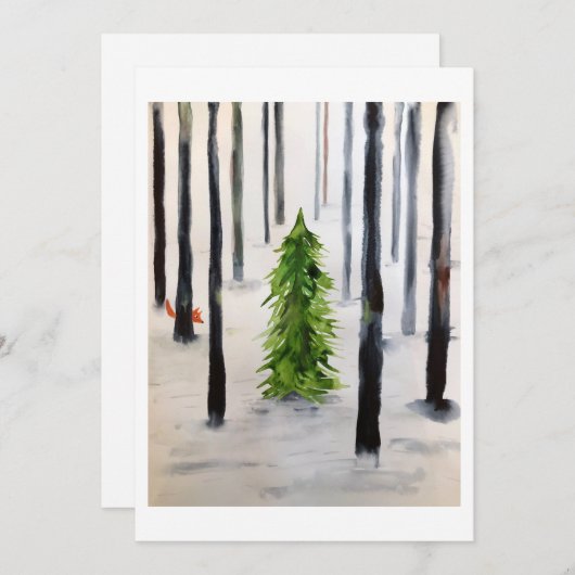 winterontmoeting feestdagenkaart (Voorkant / Achterkant)