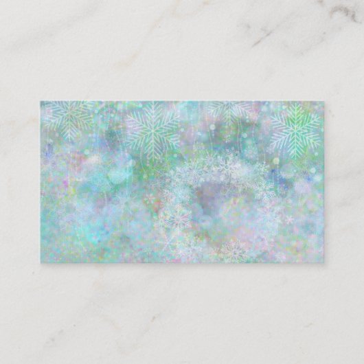 Winterontwerp Sneeuwvlokken Visitekaartje (Voorkant)
