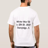 Winteroorlog Sneeuwvlok & Schild T-shirt (Achterkant)