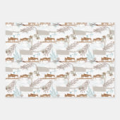 Winterpaard Boerderij Magnolias Inpakpapier Vel (Voorkant)