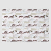 Winterpaard Boerderij Magnolias Tissuepapier (Voorkant)