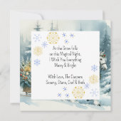 winterpaard en een kerstslee (Achterkant)