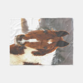 Winterpaard Fleece Deken (Voorkant (Horizontaal))