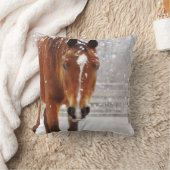 Winterpaard Kerstmis Kussen (Deken)