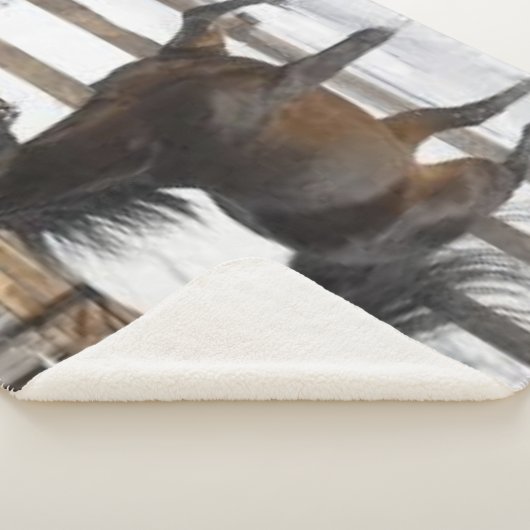 Winterpaard Sherpa Deken (3/4)