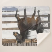Winterpaard Sherpa Deken (Voorkant (horizontaal))