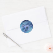 Winterpaarden Adresetiketten Ronde Sticker (Envelop)